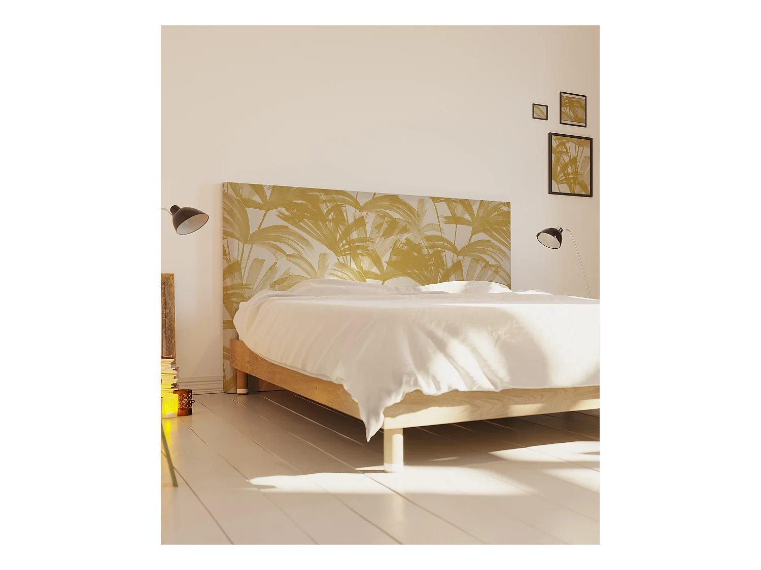 BELLECOUR LITERIE | Tête de lit déhoussable ANNI 180x110 cm | Coloris Jaune de Naples