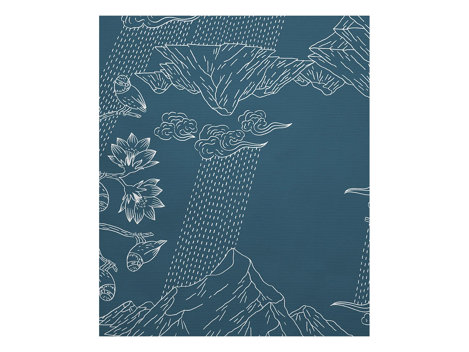 BELLECOUR LITERIE | Tête de lit déhoussable NORVEGE 140x110 cm | Coloris Bleu