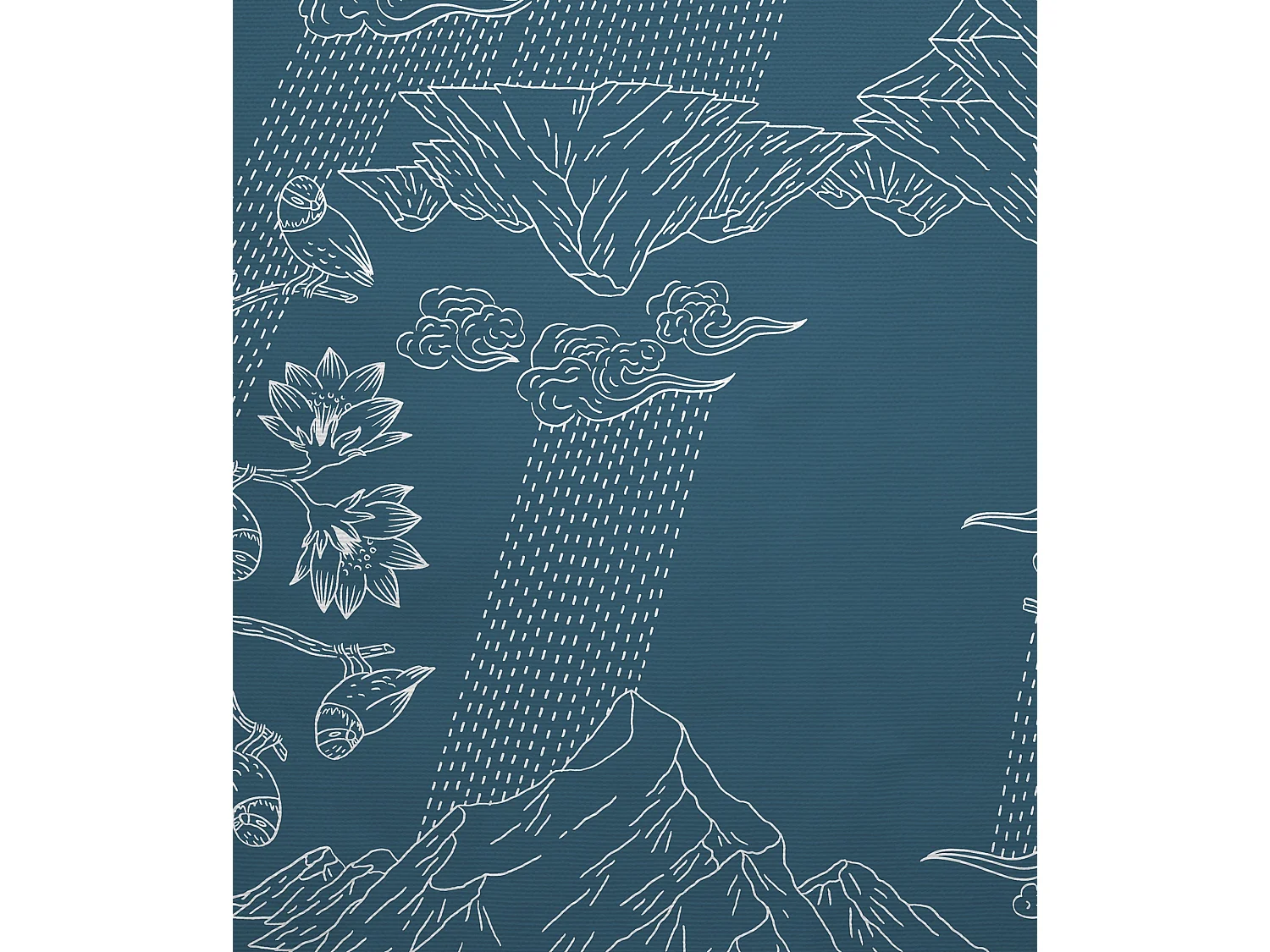 BELLECOUR LITERIE | Tête de lit déhoussable NORVEGE 140x110 cm | Coloris Bleu