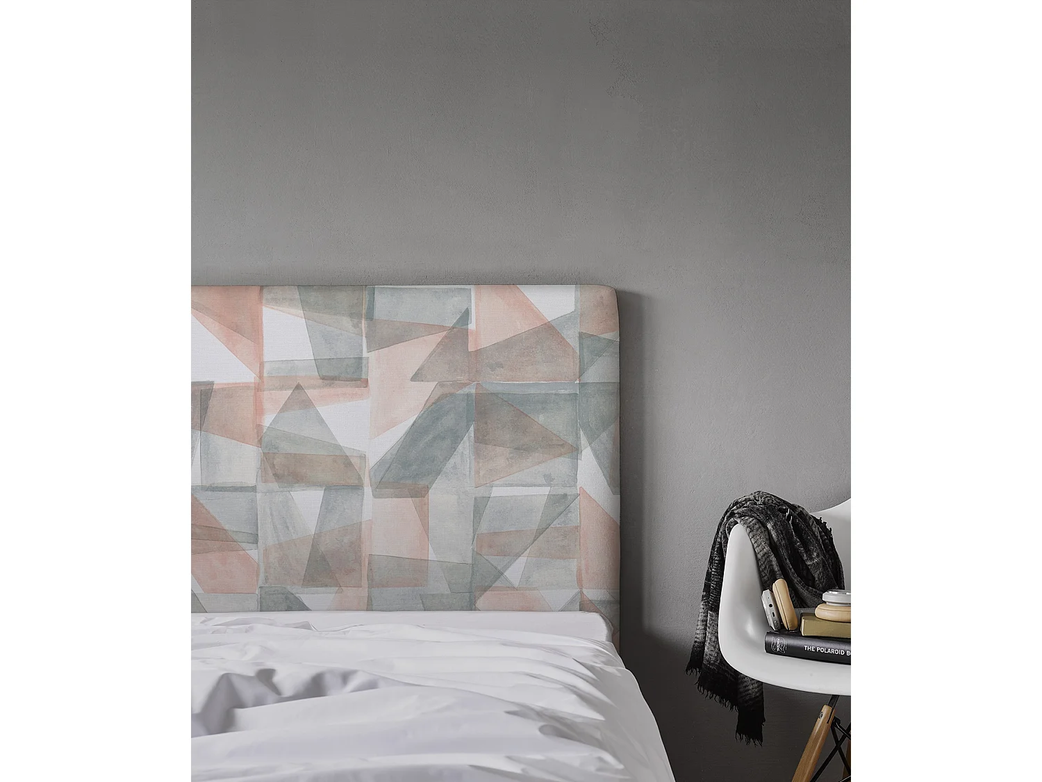 BELLECOUR LITERIE | Tête de lit déhoussable MONA 180x110 cm | Coloris Bleu