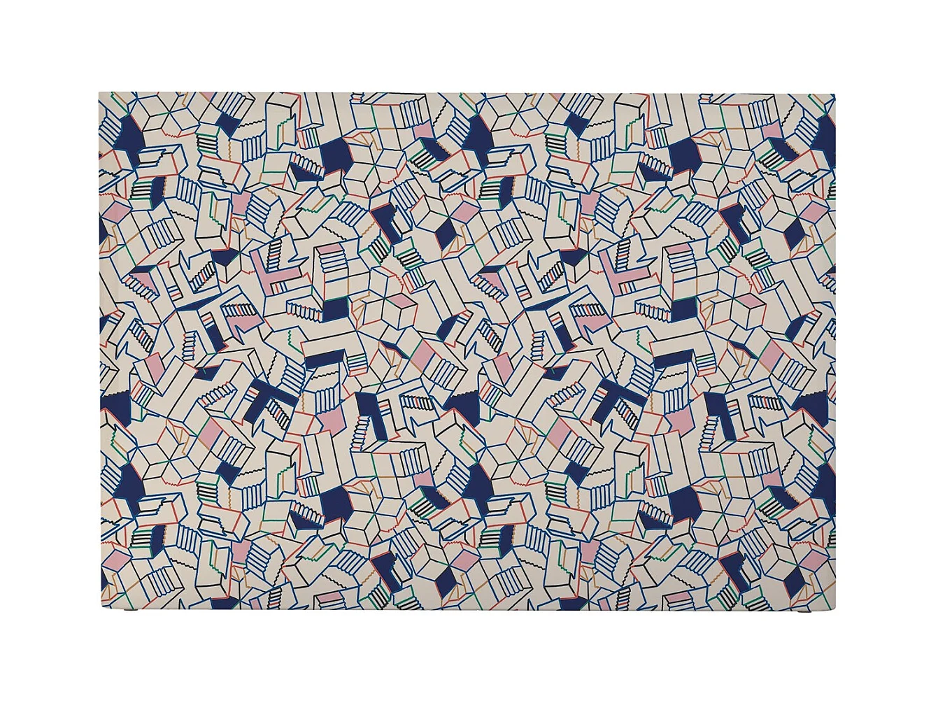BELLECOUR LITERIE | Tête de lit déhoussable SIMONE 140x110 cm | Coloris Bleu