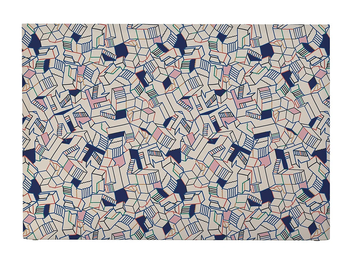 BELLECOUR LITERIE | Tête de lit déhoussable SIMONE 140x110 cm | Coloris Bleu