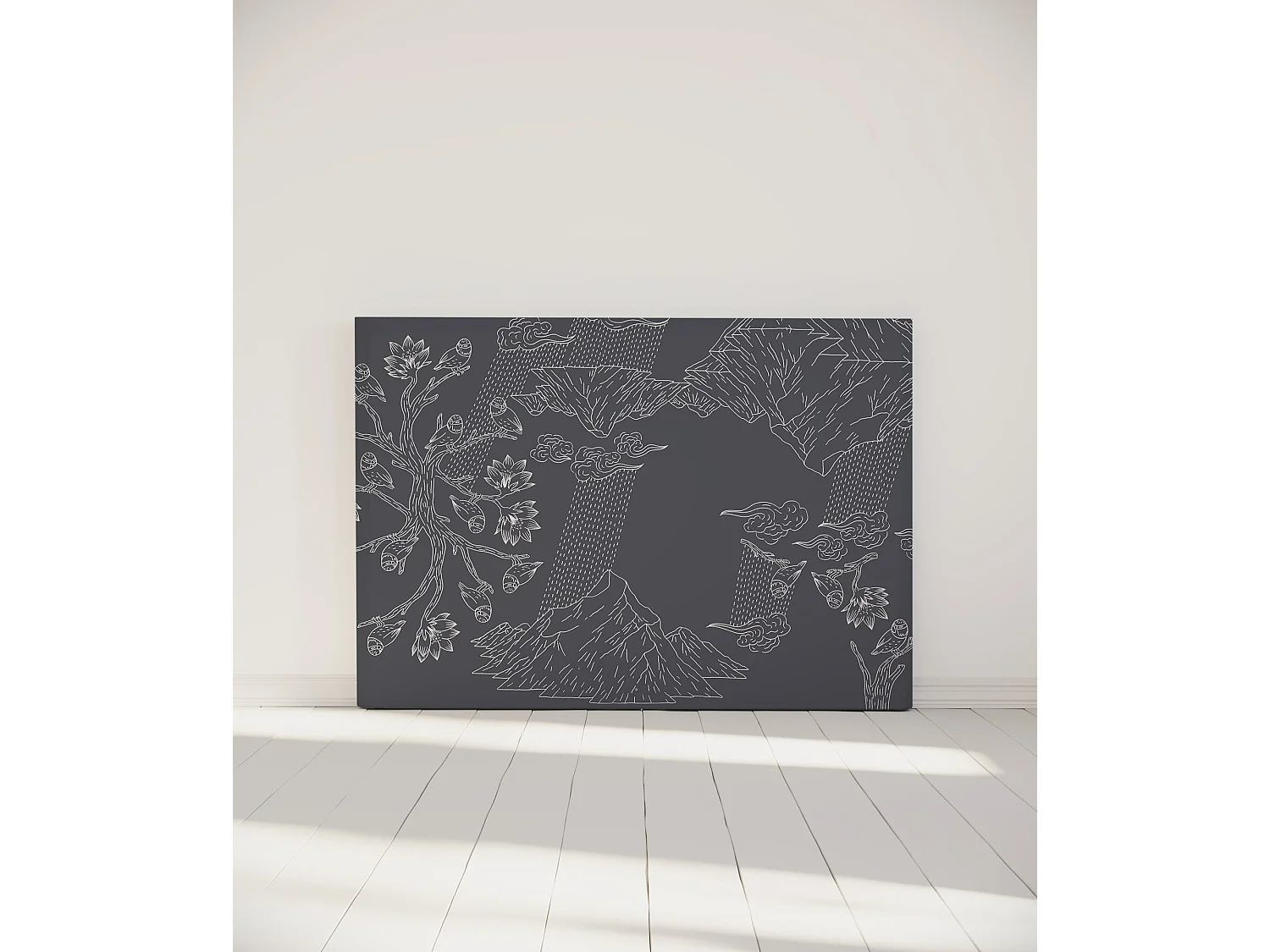 BELLECOUR LITERIE | Tête de lit déhoussable NORVEGE 160x110 cm | Coloris Gris