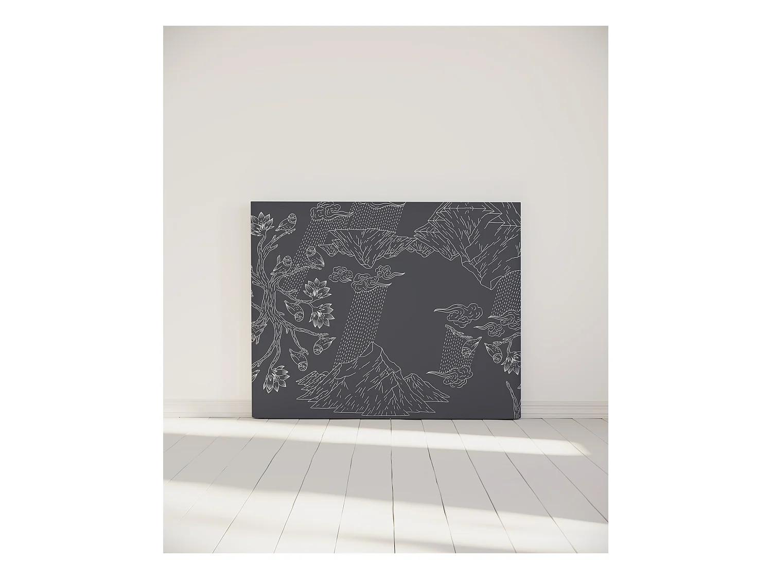 BELLECOUR LITERIE | Tête de lit déhoussable NORVEGE 140x110 cm | Coloris Gris