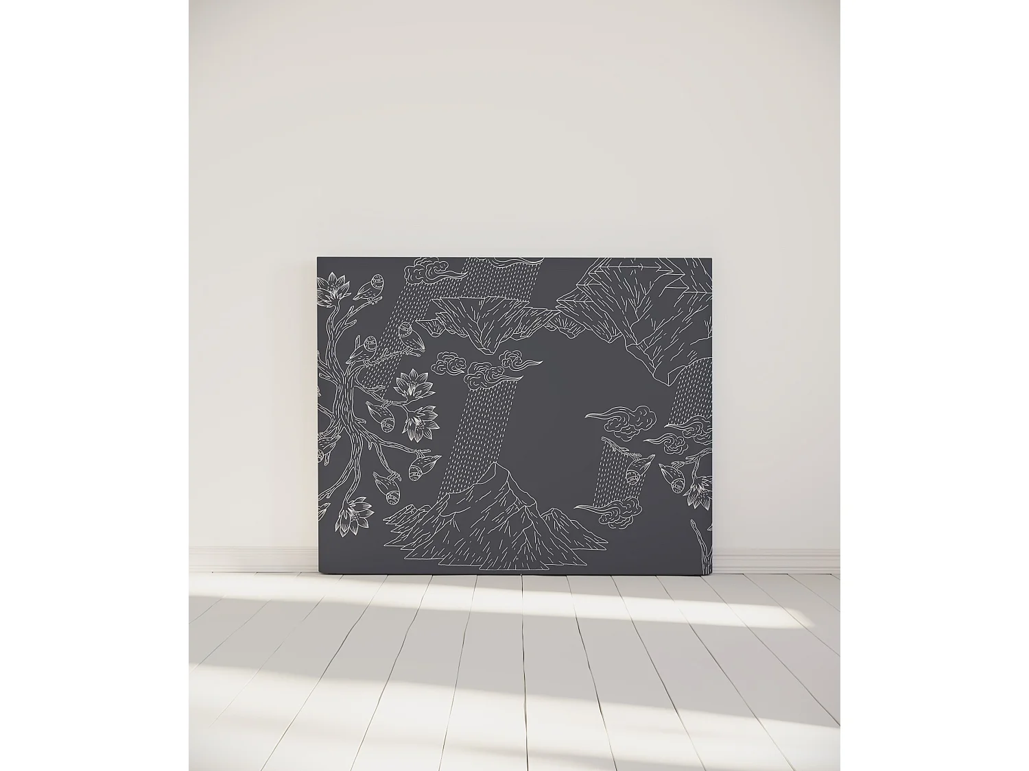 BELLECOUR LITERIE | Tête de lit déhoussable NORVEGE 140x110 cm | Coloris Gris