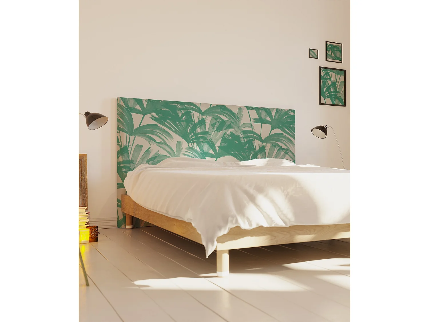 BELLECOUR LITERIE | Tête de lit déhoussable ANNI 140x110 cm | Coloris Vert