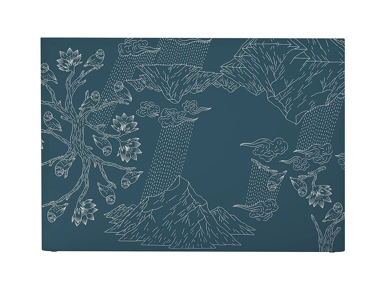 BELLECOUR LITERIE | Tête de lit déhoussable NORVEGE 180x110 cm | Coloris Bleu