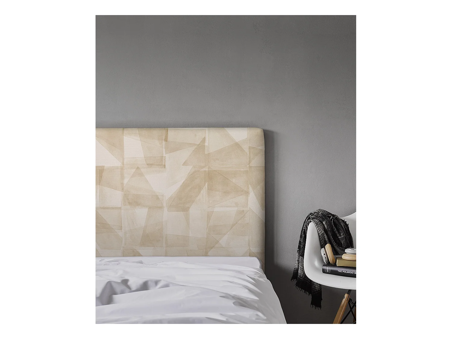 BELLECOUR LITERIE | Tête de lit déhoussable MONA 140x110 cm | Coloris Beige