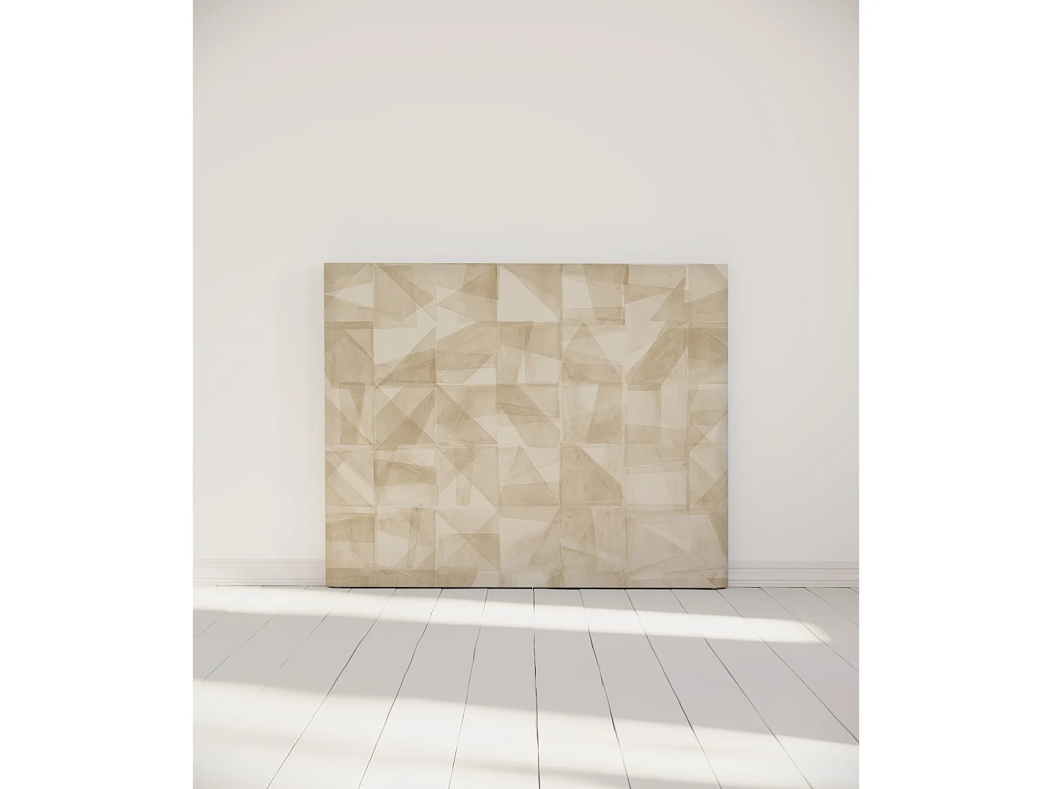 BELLECOUR LITERIE | Tête de lit déhoussable MONA 140x110 cm | Coloris Beige