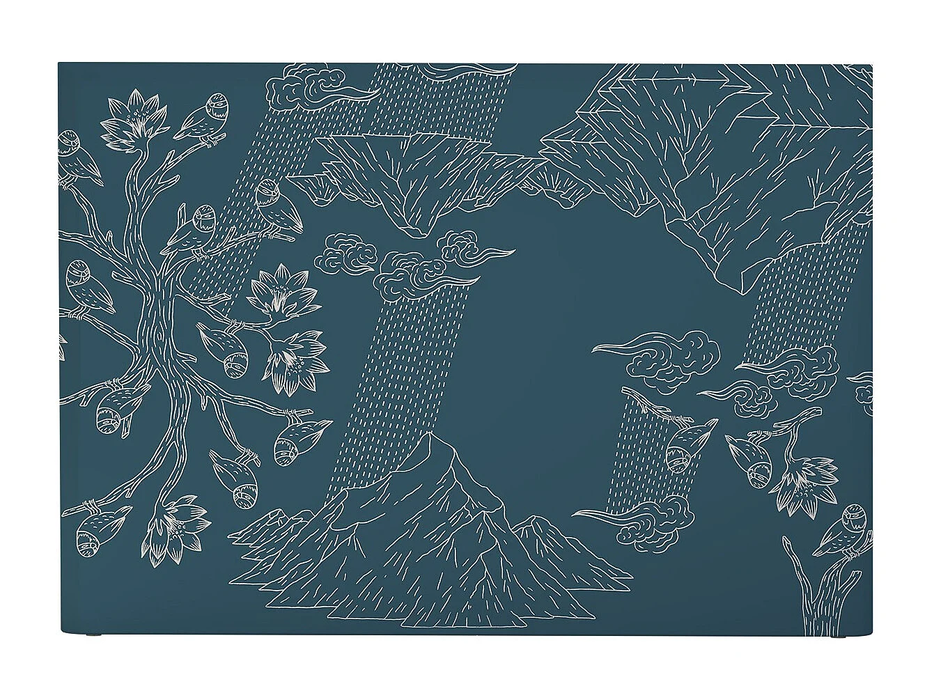 BELLECOUR LITERIE | Tête de lit déhoussable NORVEGE 160x110 cm | Coloris Bleu