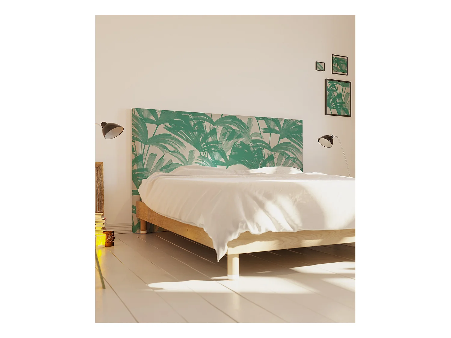 BELLECOUR LITERIE | Tête de lit déhoussable ANNI 180x110 cm | Coloris Vert