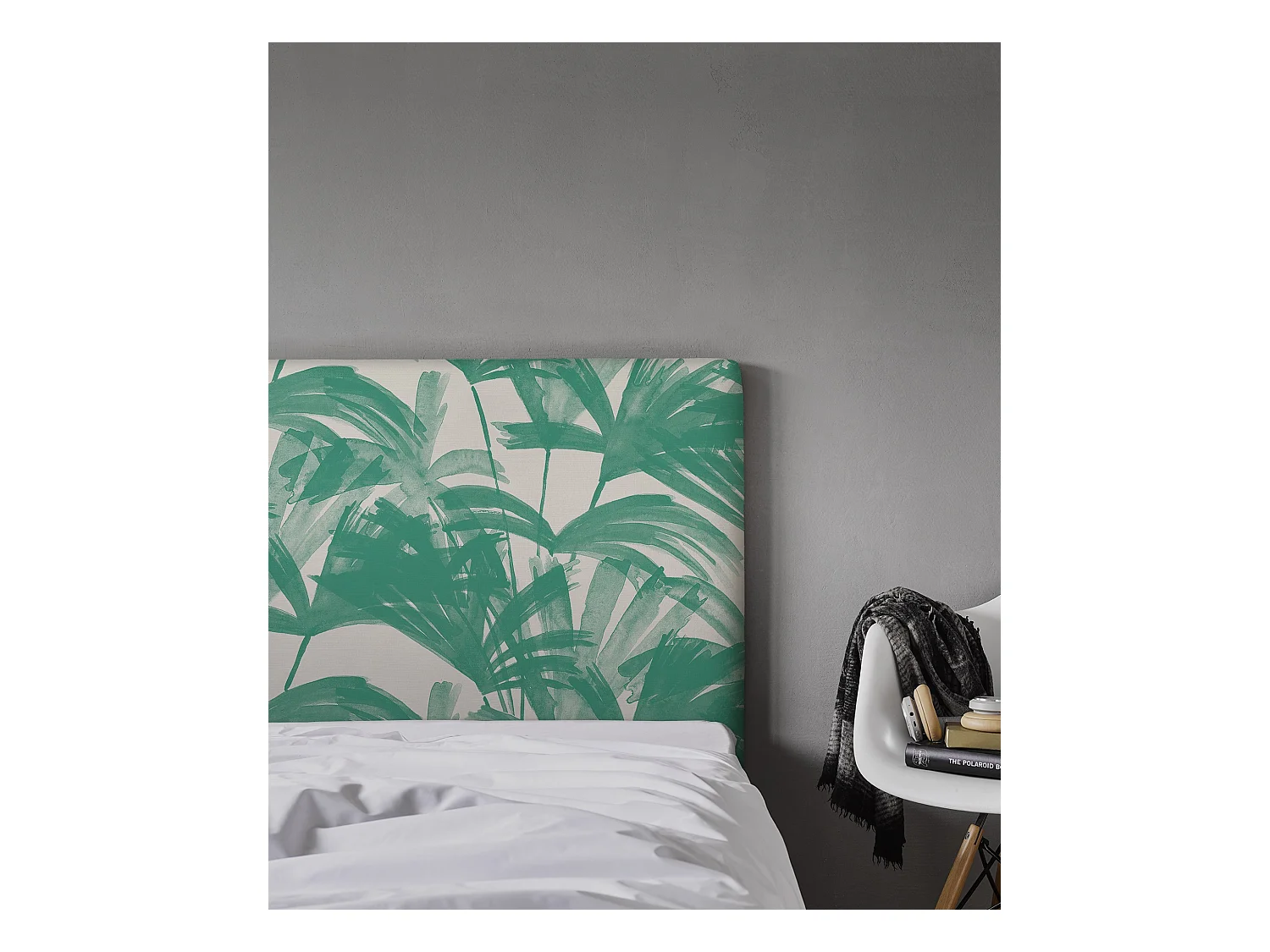 BELLECOUR LITERIE | Tête de lit déhoussable ANNI 160x110 cm | Coloris Vert