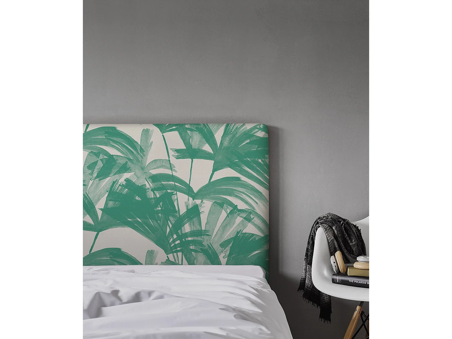 BELLECOUR LITERIE | Tête de lit déhoussable ANNI 160x110 cm | Coloris Vert