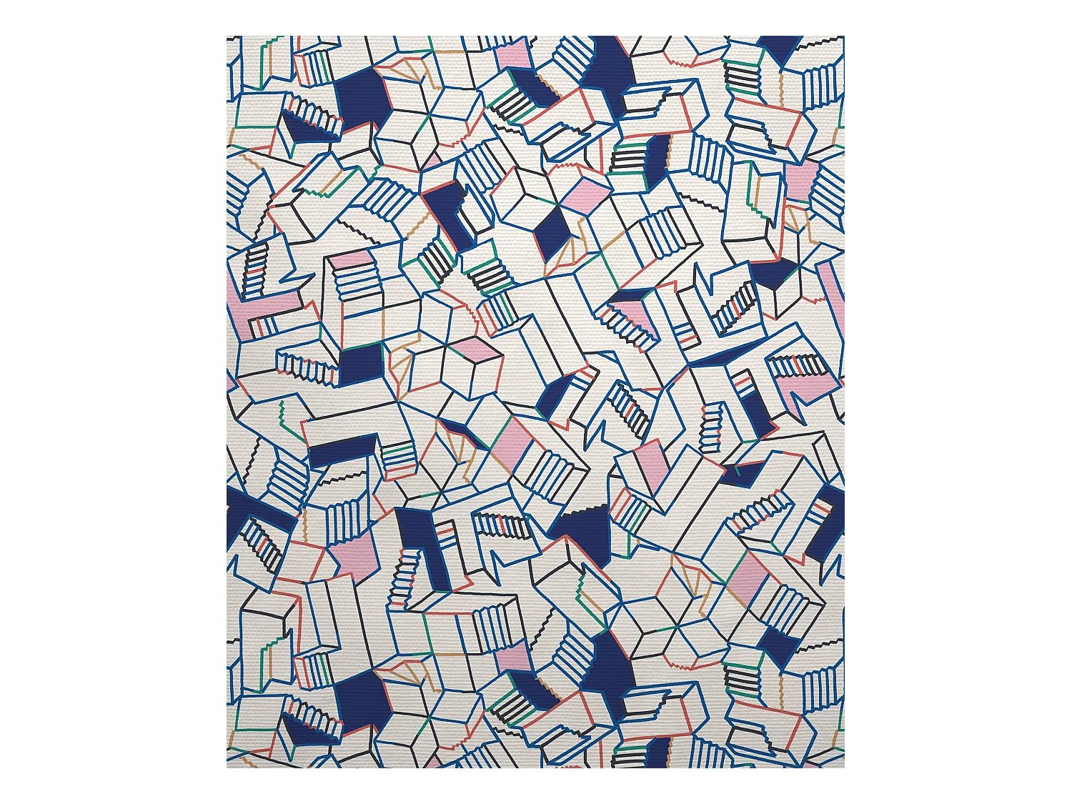 BELLECOUR LITERIE | Tête de lit déhoussable SIMONE 180x110 cm | Coloris Bleu