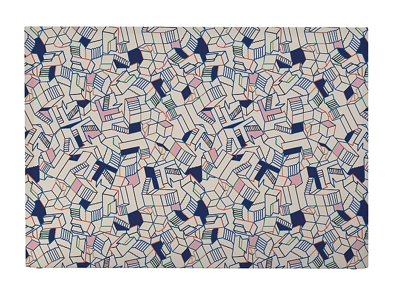 BELLECOUR LITERIE | Tête de lit déhoussable SIMONE 180x110 cm | Coloris Bleu