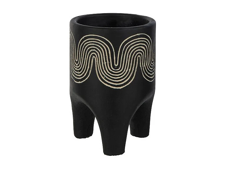 Macetero con pie de cerámica 14x14x21 cm