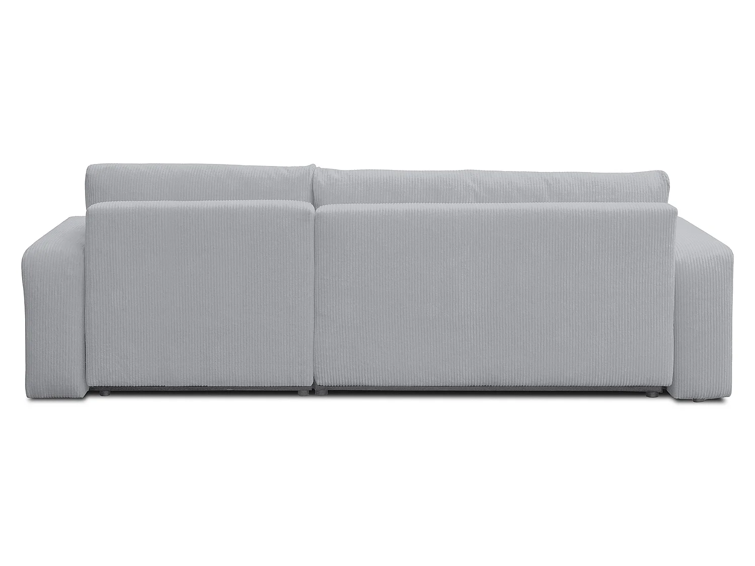 Canapé d'angle convertible 3 places avec coffre en velours gris