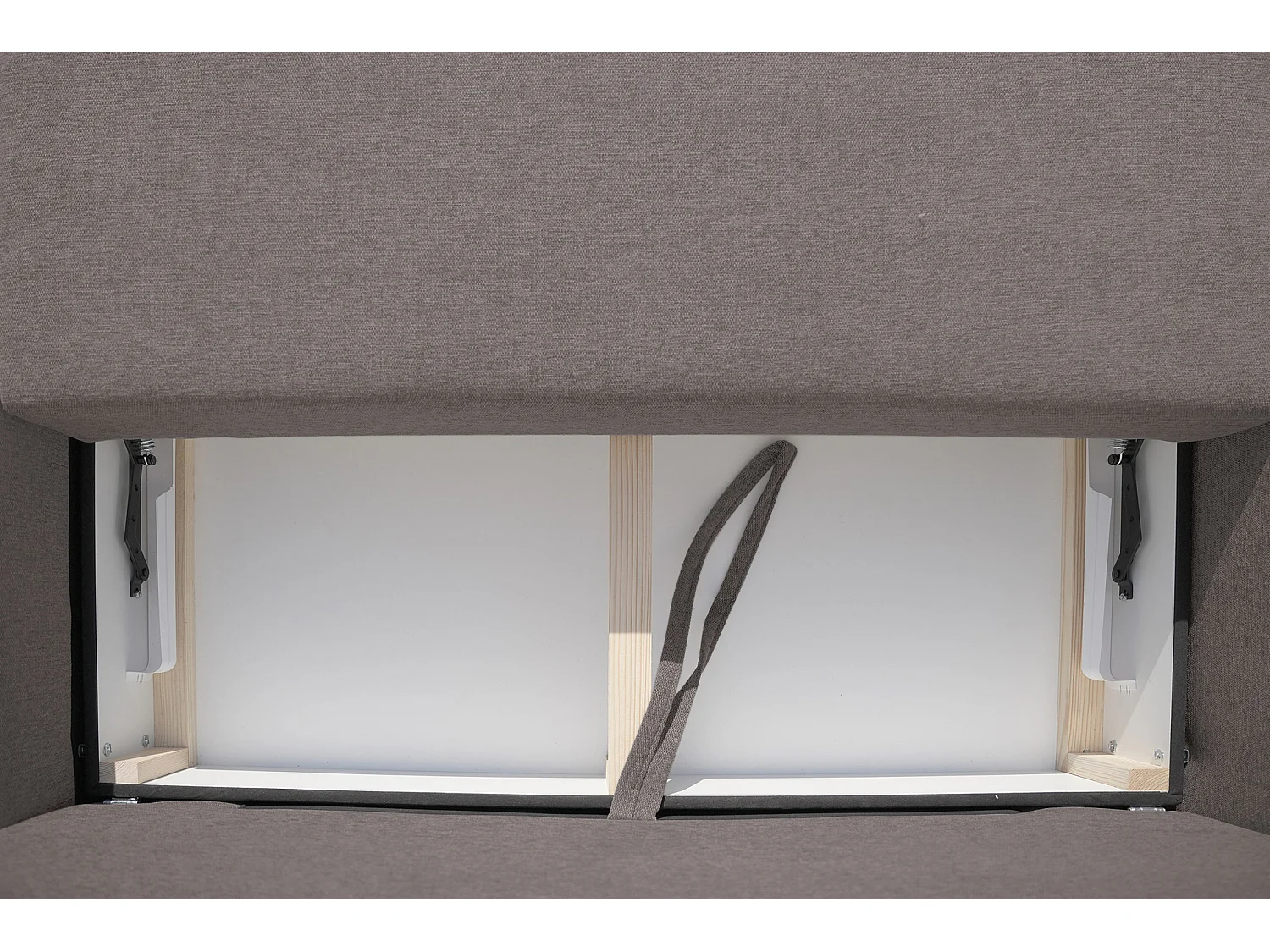 Canapé d'angle Kairo avec fonction couchage et coffre de rangement, couleur : gris foncé, tissu velours, ottomane à gauche ou à droite