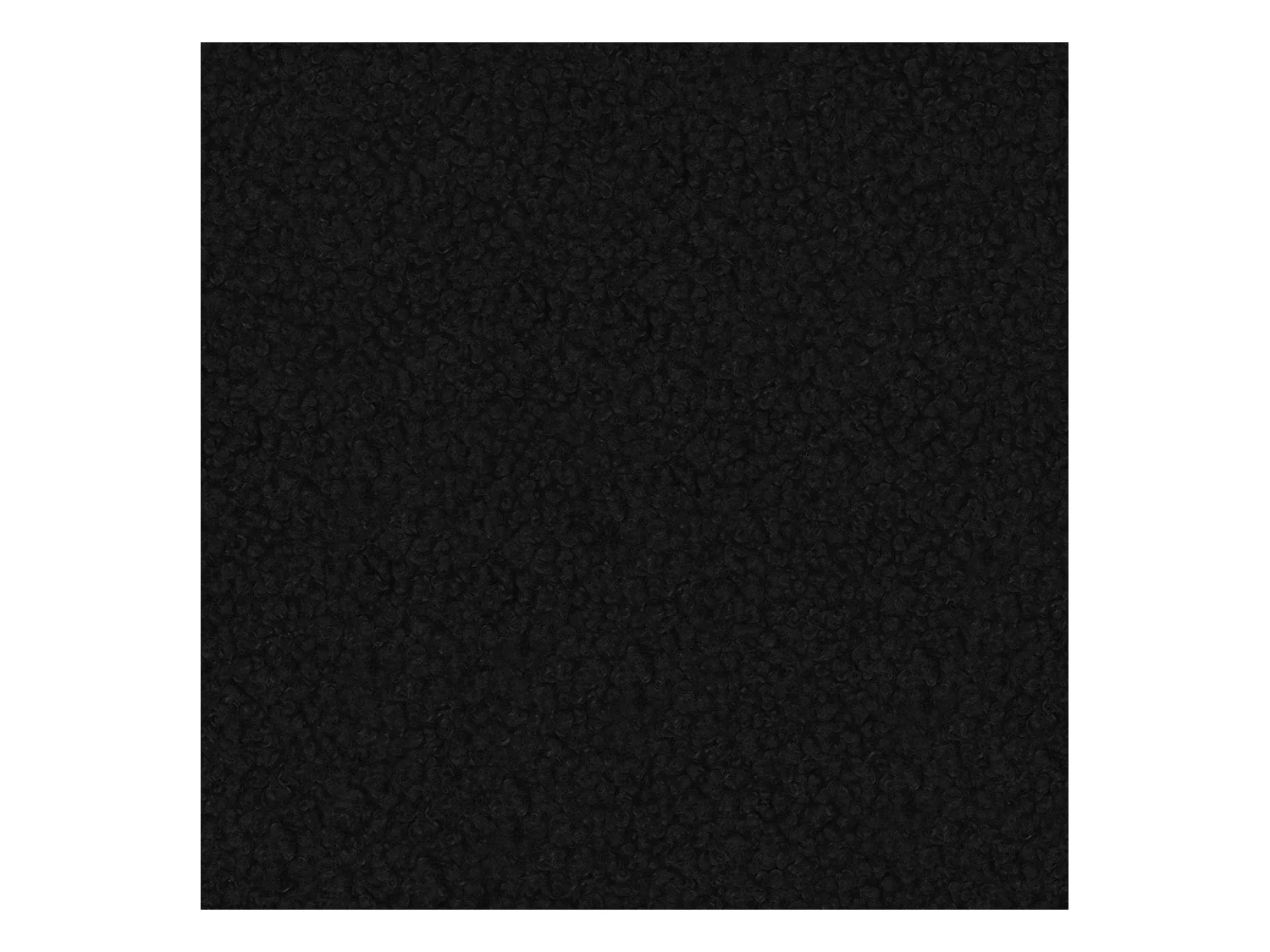 Canapé d'angle Cloud avec fonction couchage et coffre de rangement, couleur : noir, tissu bouclé, pouf universel