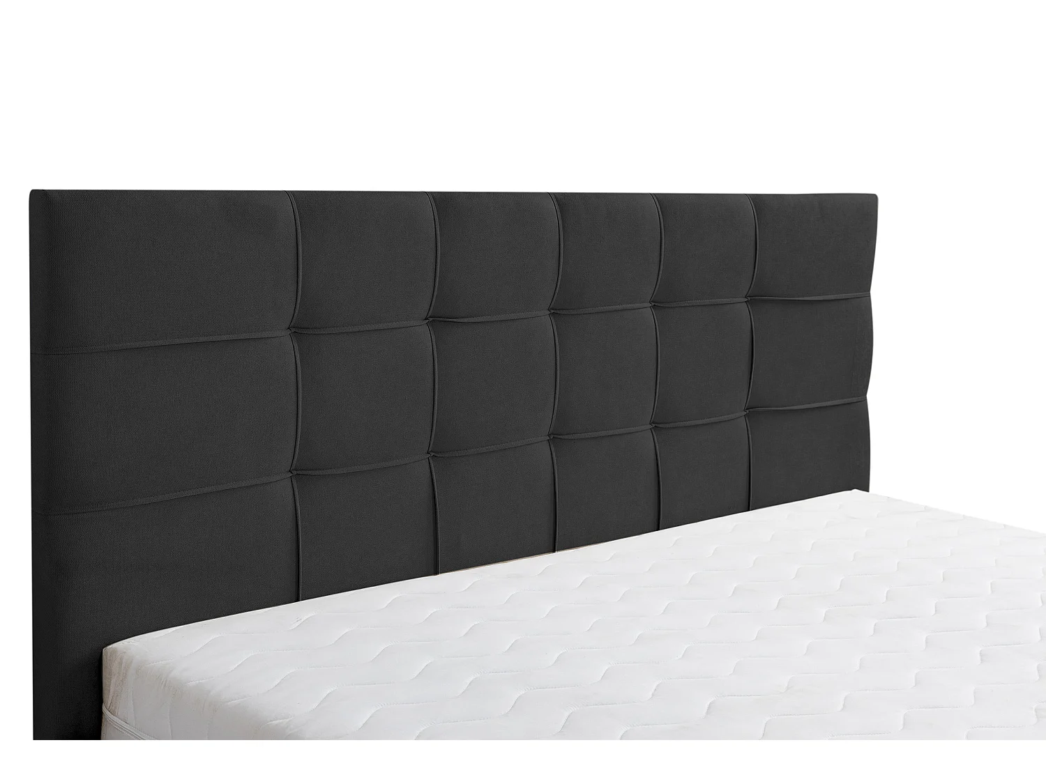Polsterbett JESSA mit Kopfteil, 160 x200 cm, Doppelbett mit Bettkasten und Lattenrost aus Velourstoff, Velourstoff, Frabe: Schwarz