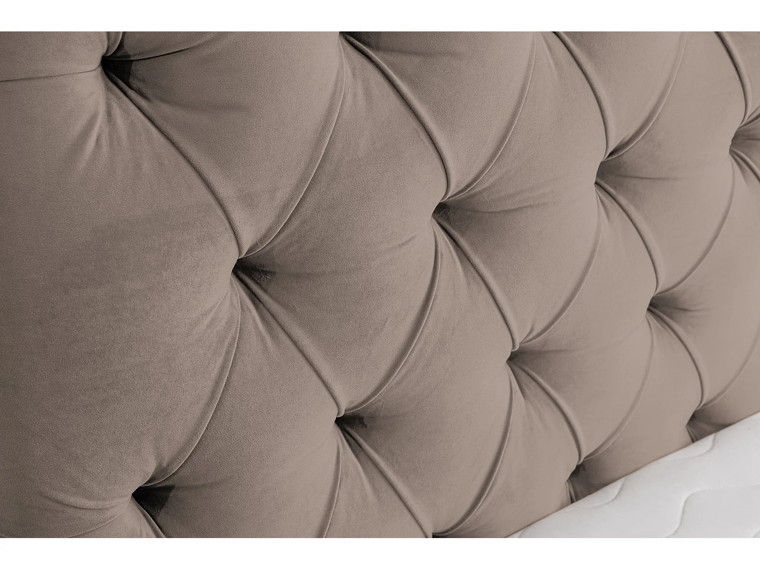 Lit rembourré Chesterfield avec tête de lit, 160 x 200 cm, lit double avec coffre de rangement et sommier à lattes en métal, tissu velours, couleur : marron