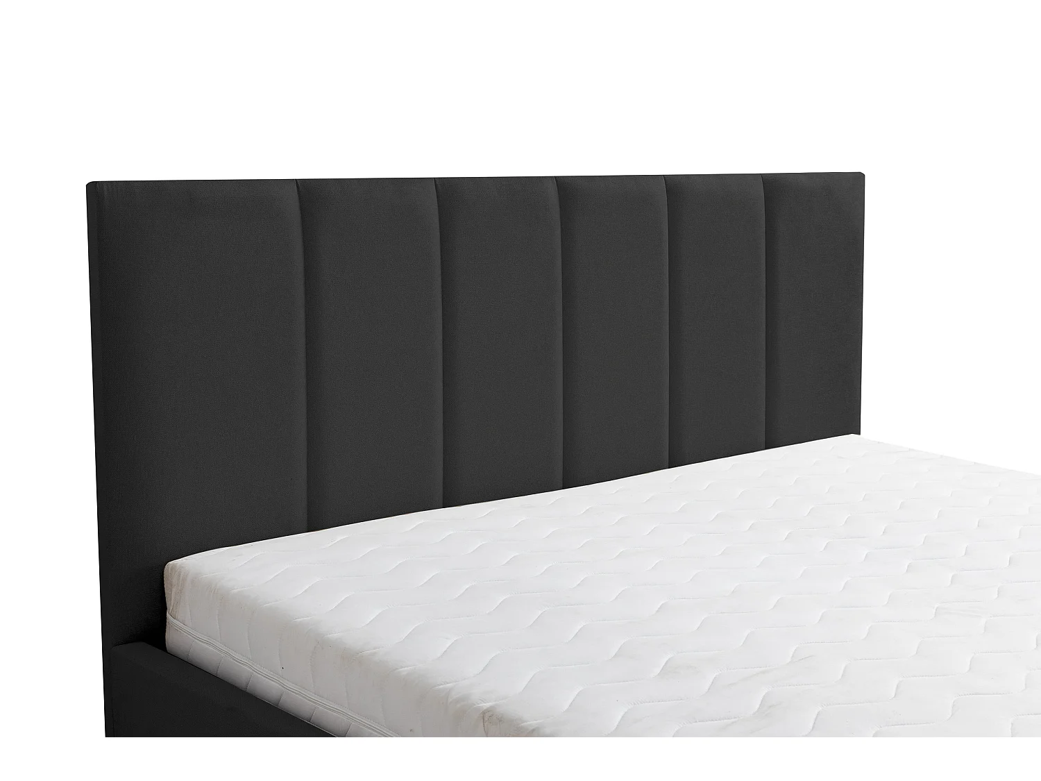 Polsterbett LISA mit Kopfteil, 160 x200 cm, Doppelbett mit Bettkasten und Lattenrost aus Velourstoff, Velourstoff, Frabe: Schwarz