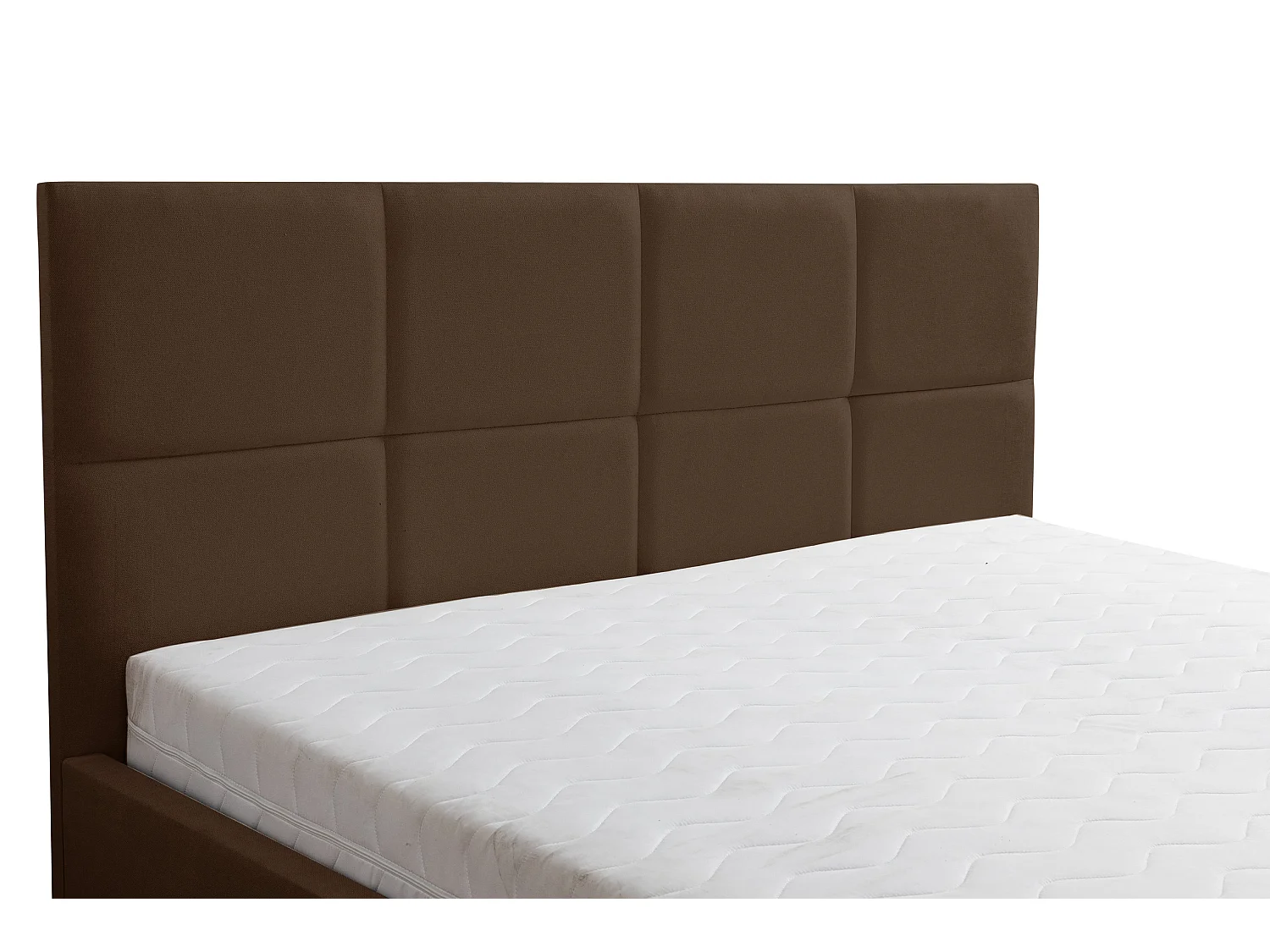 Lit rembourré BETTY avec tête de lit, 160 x 200 cm, lit double avec coffre de rangement et sommier à lattes en velours, velours, couleur : marron