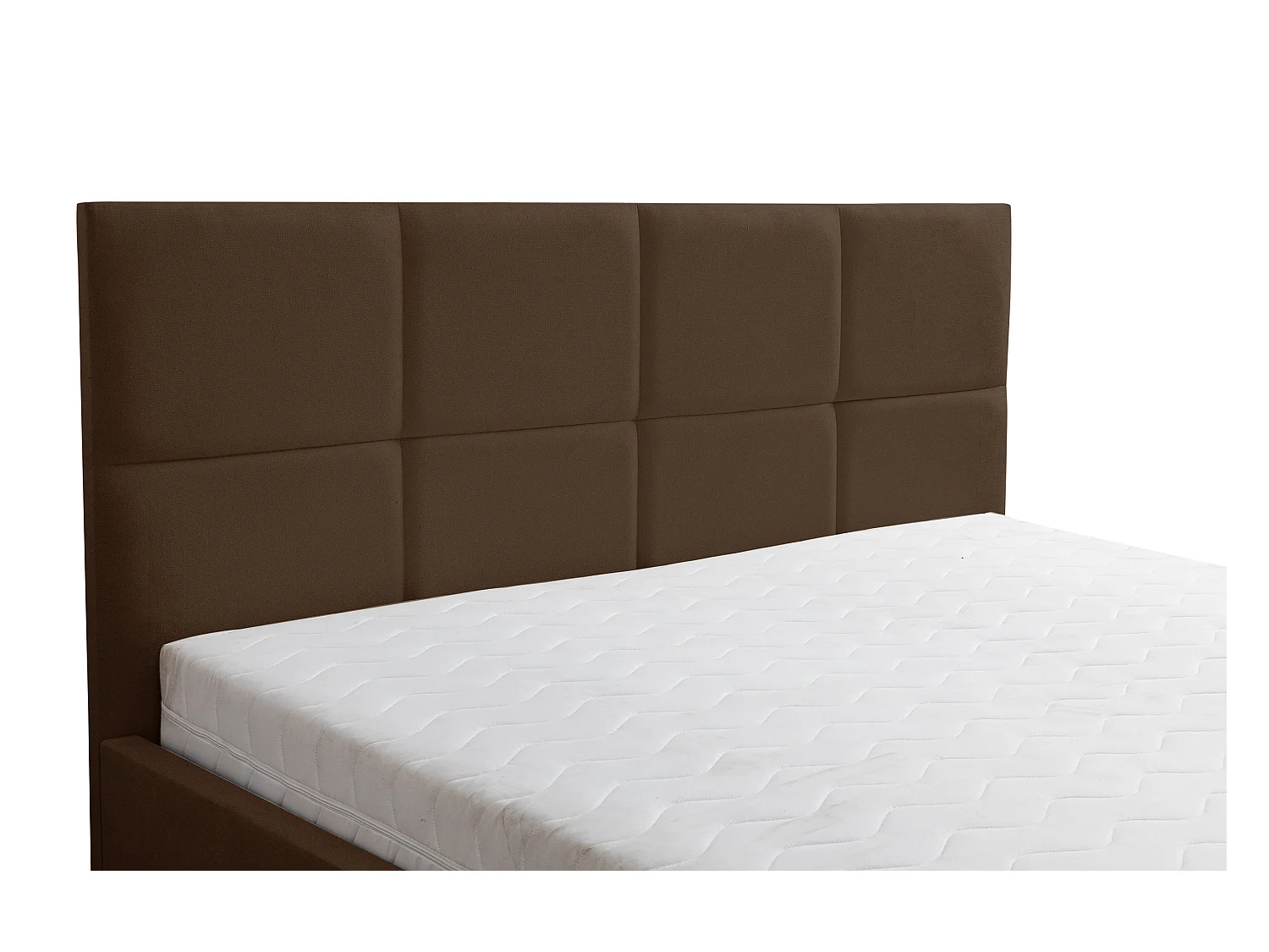 Lit rembourré BETTY avec tête de lit, 180 x 200 cm, lit double avec coffre de rangement et sommier à lattes en velours, velours, couleur : marron