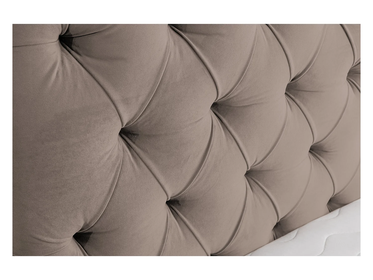 Lit rembourré Chesterfield avec tête de lit, 180 x 200 cm, lit double avec coffre de rangement et sommier à lattes en métal, tissu velours, couleur : marron