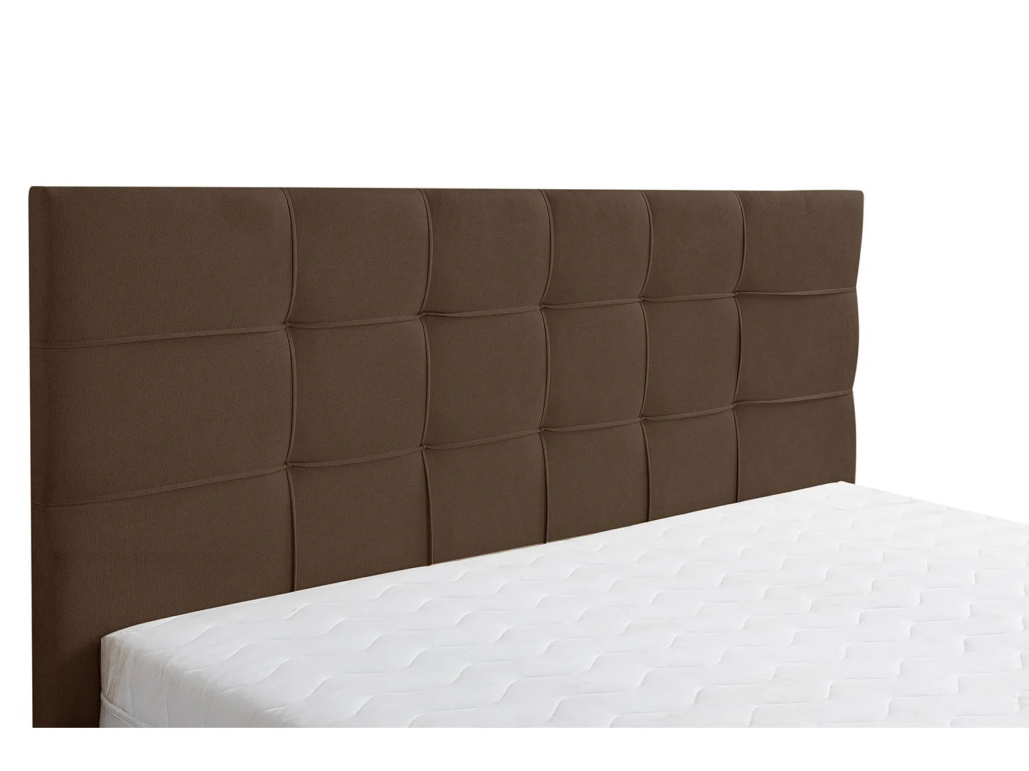 Lit rembourré JESSA avec tête de lit, 140 x 200 cm, lit double avec coffre de rangement et sommier à lattes en velours, velours, couleur : marron