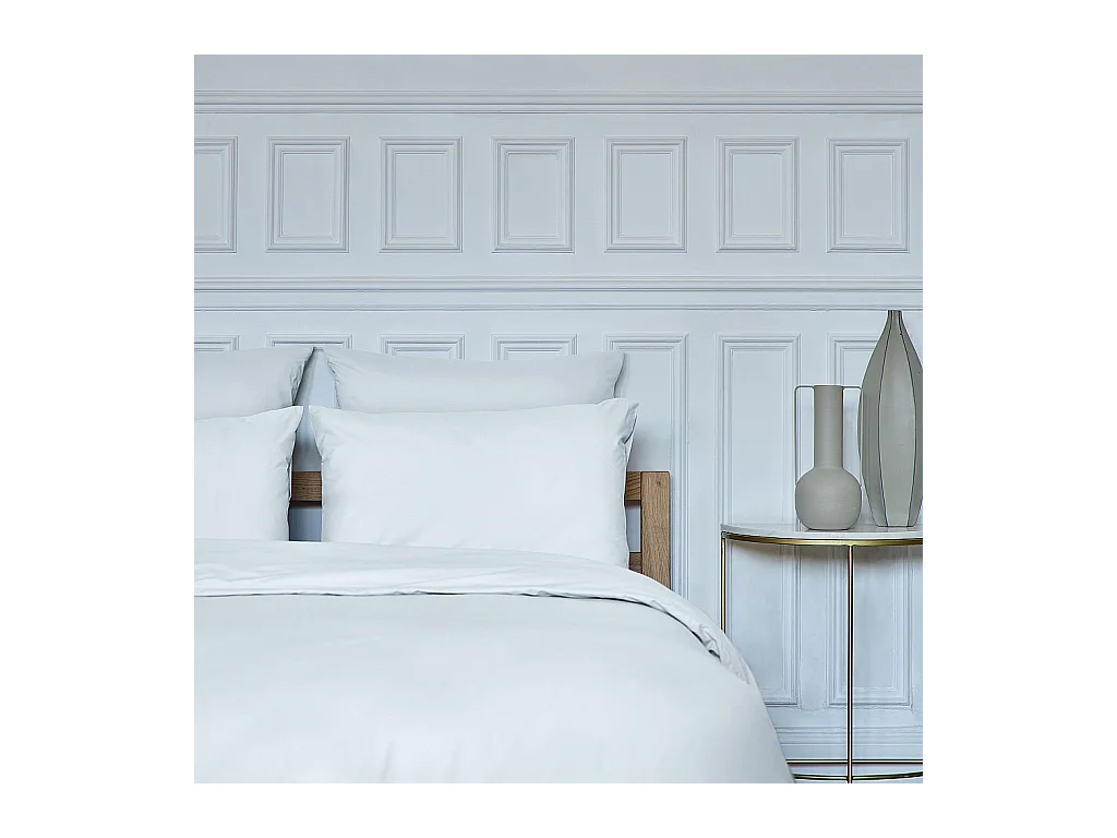 Habitat - Housse de couette en percale de coton - 260 x 240 cm - Blanc - Amance
