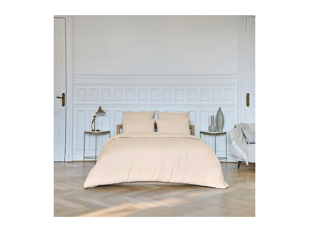 Habitat - Housse de couette en percale de coton - 260 x 240 cm - Ivoire - Amance