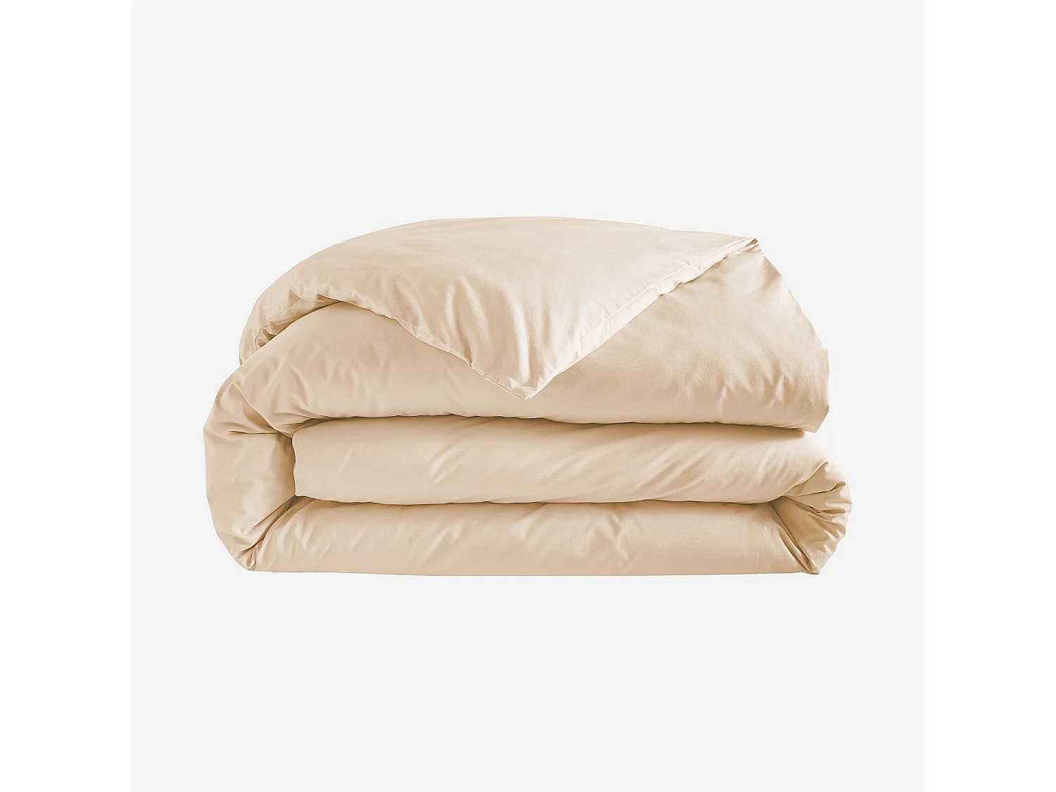 Housse de couette en percale de coton - 260 x 240 cm - Ivoire
