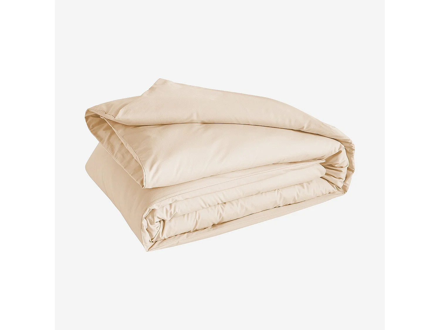 Housse de couette en percale de coton - 260 x 240 cm - Ivoire
