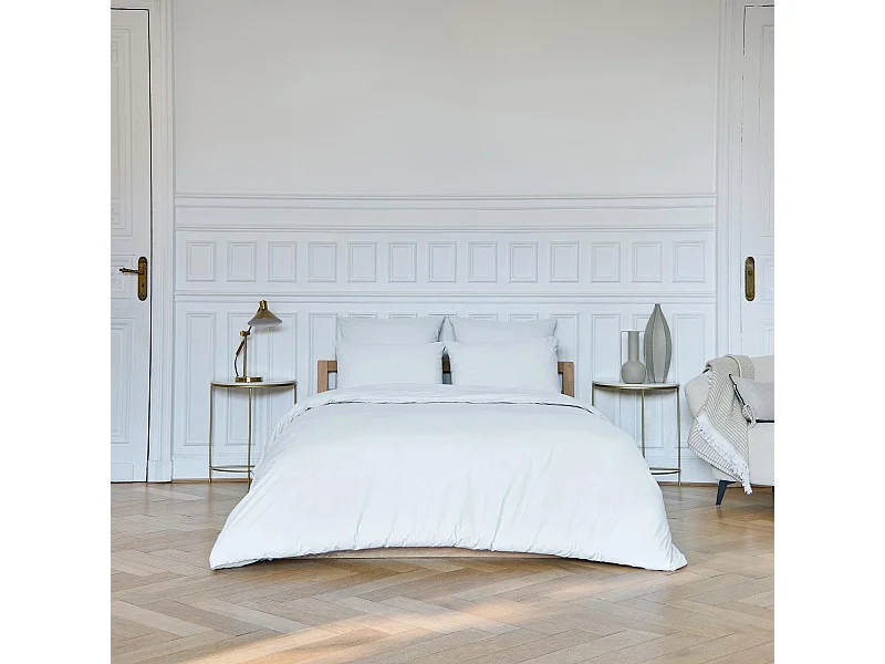 Habitat - Housse de couette en percale de coton - 240 x 220 cm - Blanc - Amance