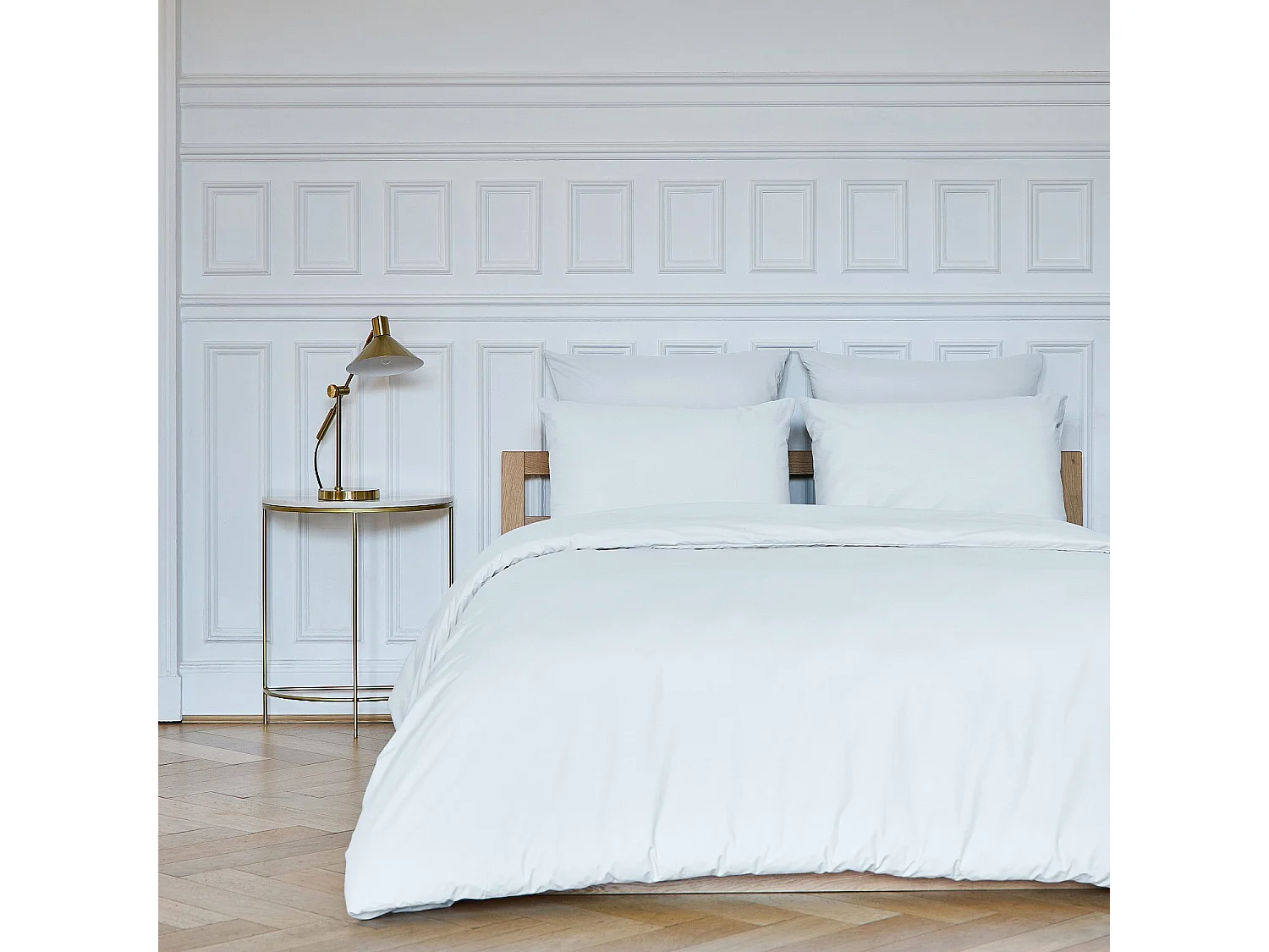 Housse de couette en percale de coton - 240 x 220 cm - Blanc