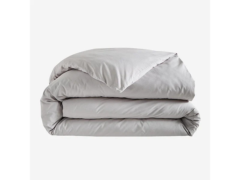 Habitat - Housse de couette en percale de coton - 240 x 220 cm - Gris perle - Amance