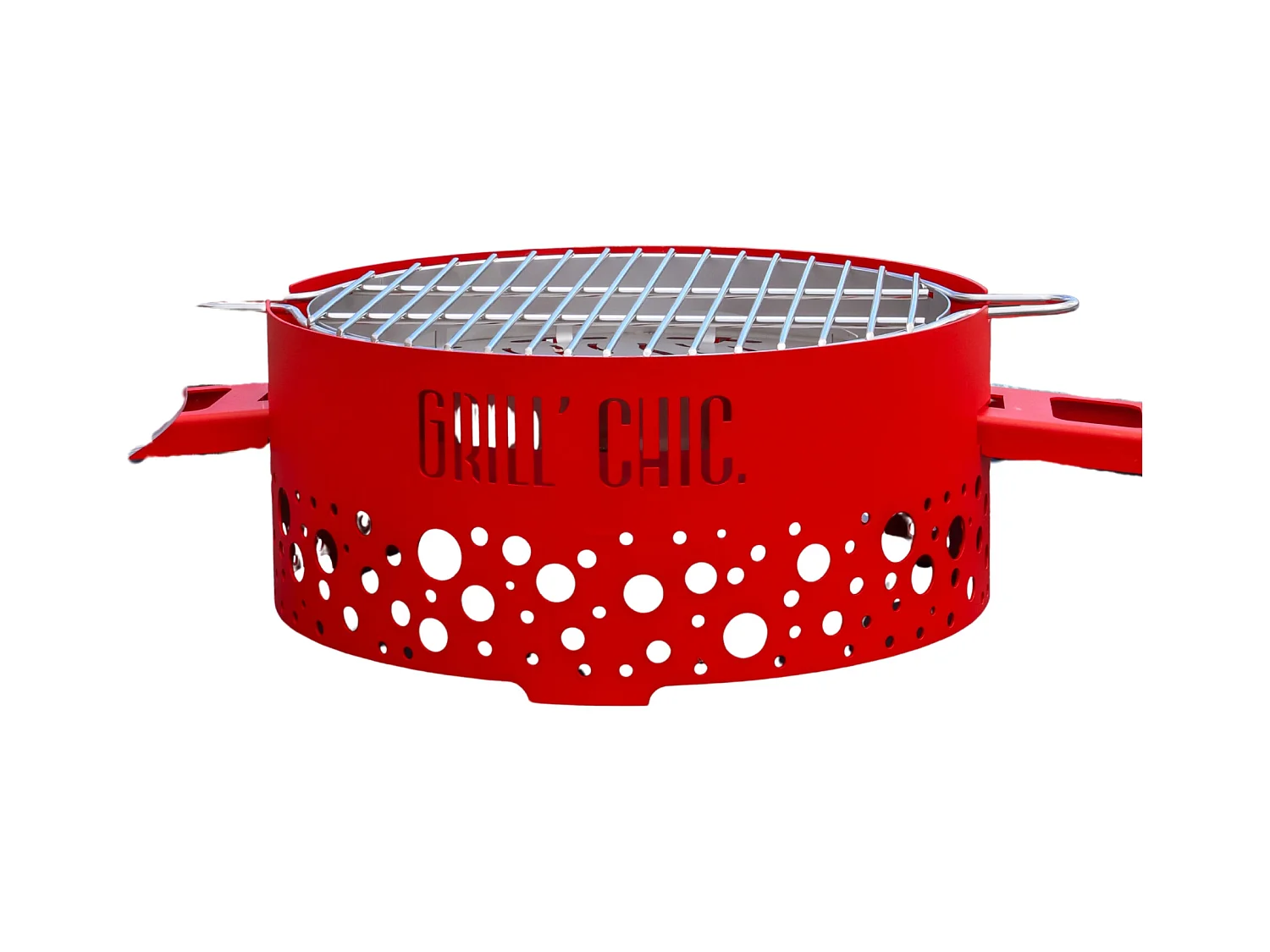 P'TIT GRILL - ACIER - Barbecue Rouge - Compact et performant, parfait pour une touche de couleur et des grillades savoureuses