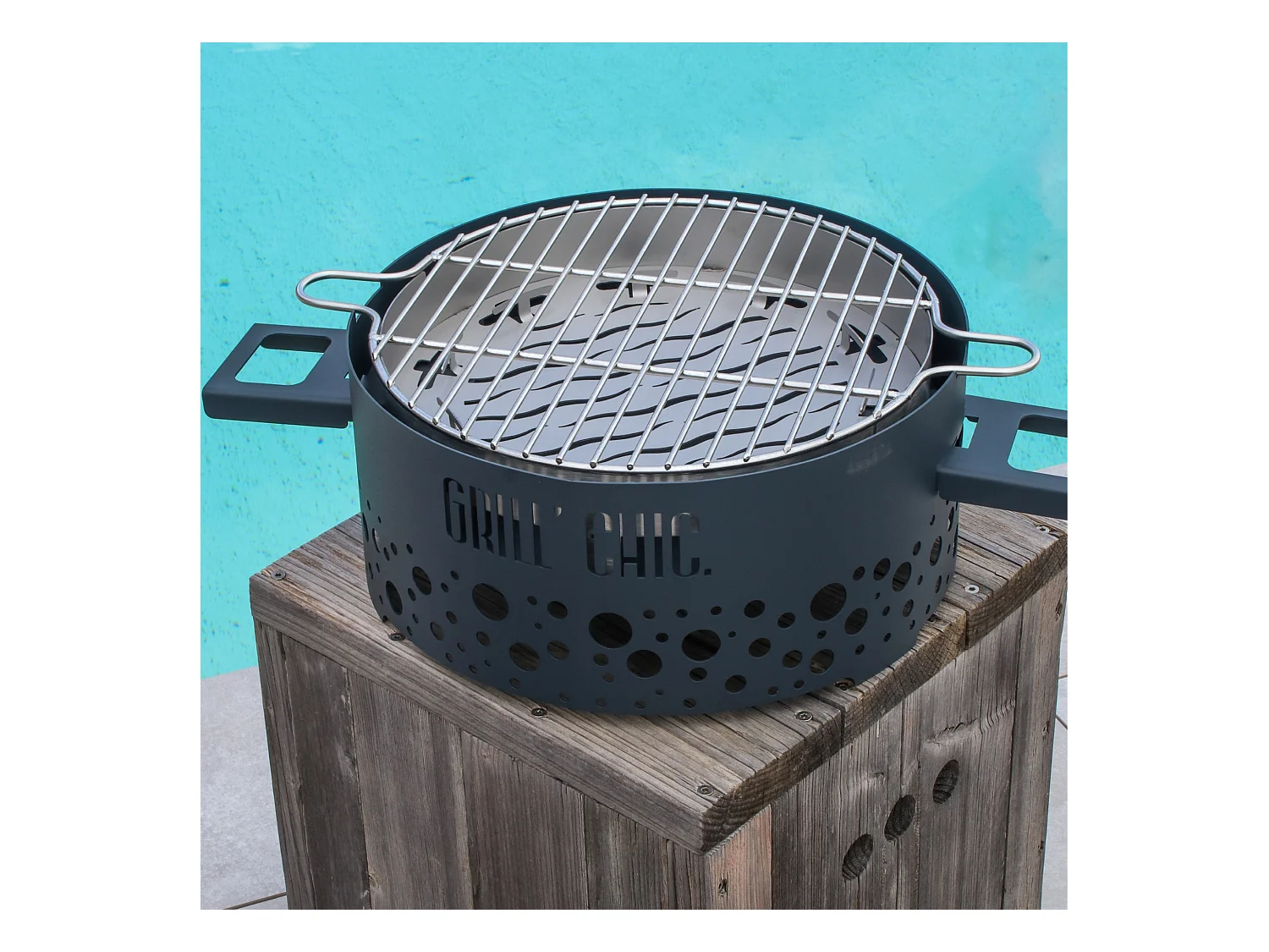 P'TIT GRILL - ACIER - Barbecue Anthracite - Élégant et moderne, idéal pour une cuisson efficace et durable extérieur