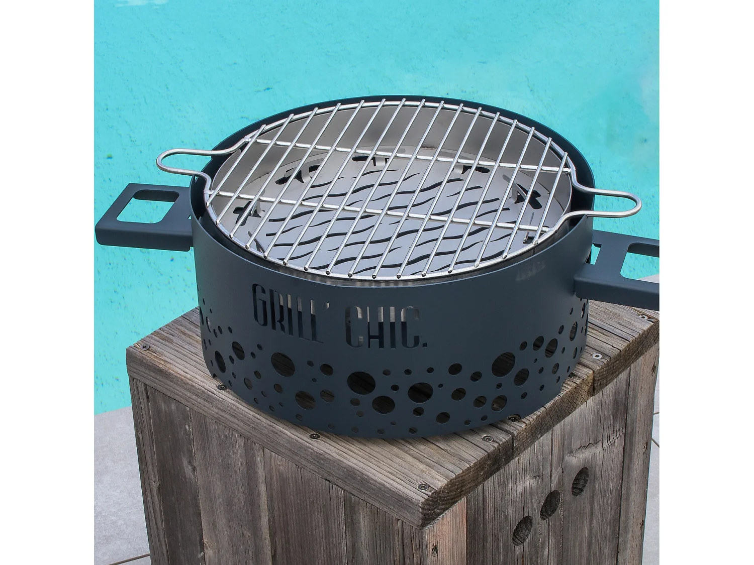 Barbecue Ptit Grill Acier Gris Anthracite