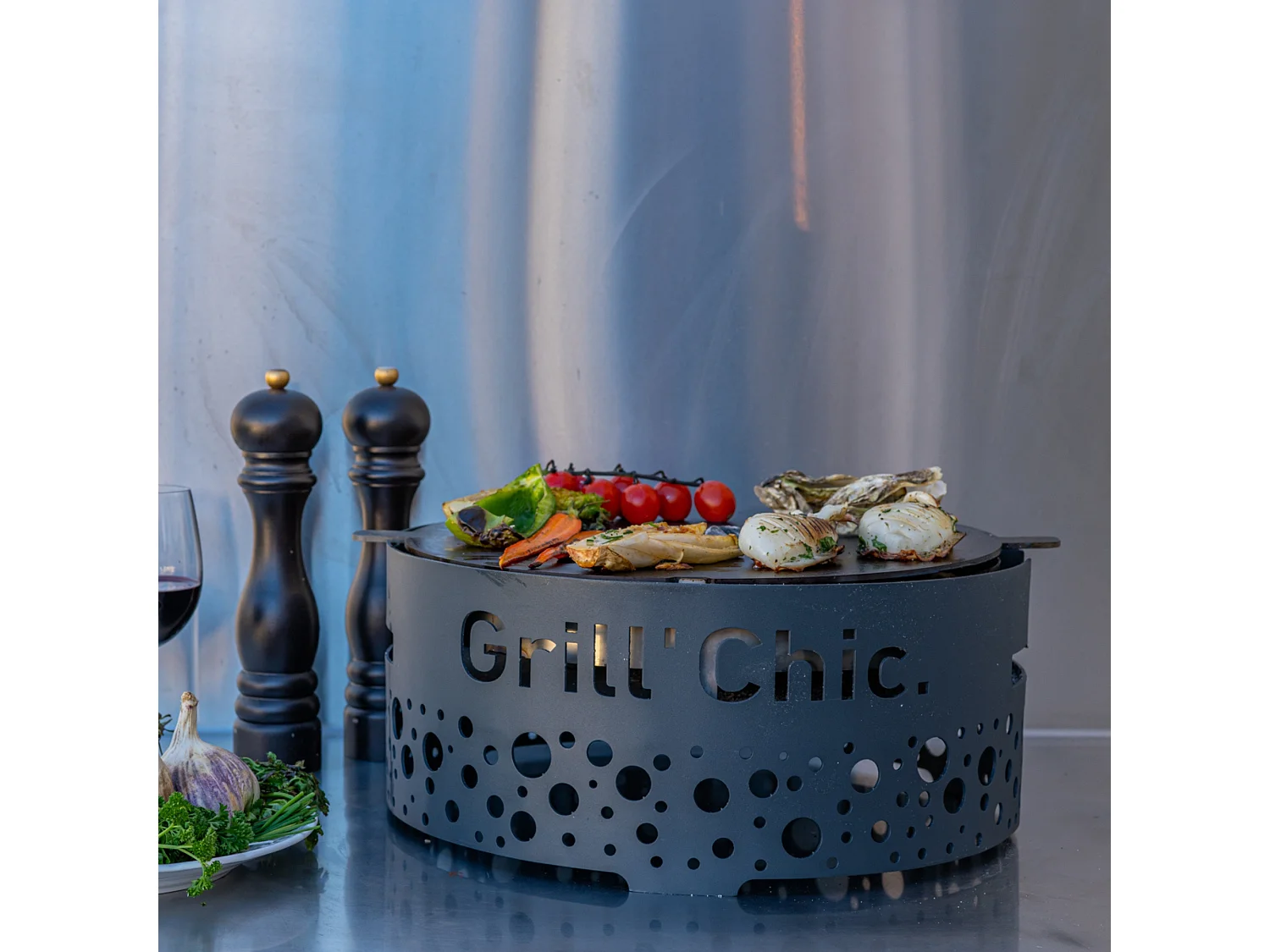 Barbecue Ptit Grill Acier Gris Anthracite