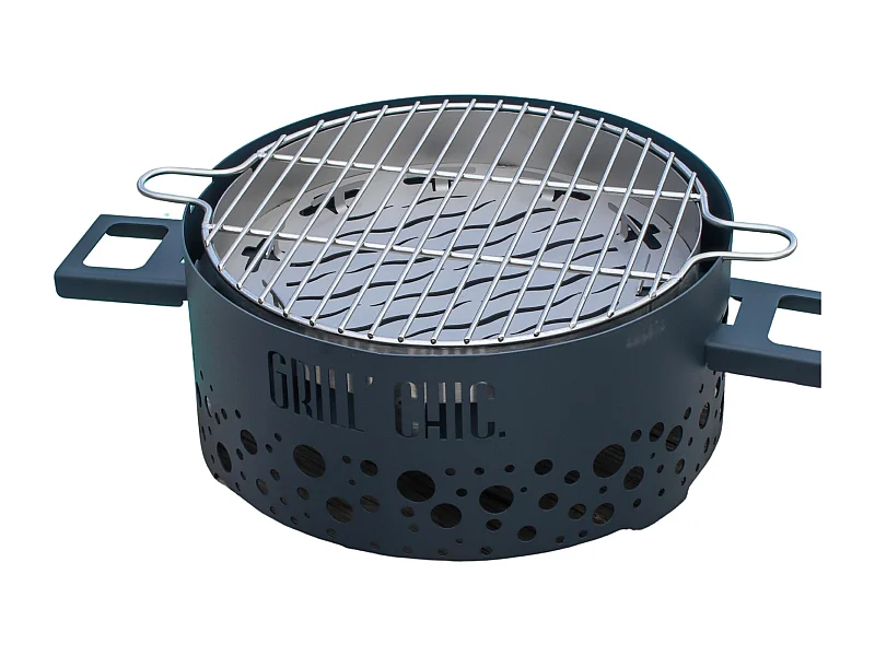 P'TIT GRILL Barbecue Acier Anthracite - Élégant et moderne, idéal pour une cuisson efficace et durable extérieur