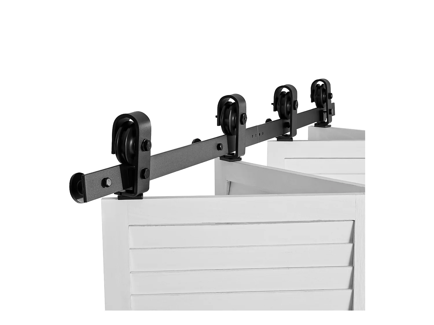 Kit Quincaillerie de Porte Grange Coulissante Pliante SucceBuy 1320,8mm Rail Simple