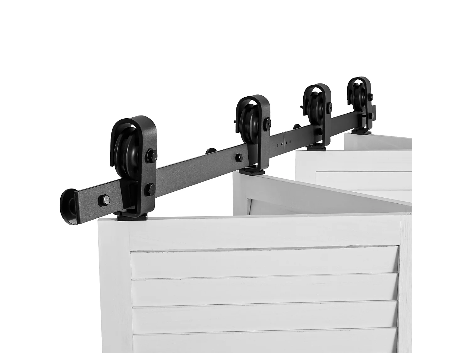 Kit Quincaillerie de Porte Grange Coulissante Pliante SucceBuy 1320,8mm Rail Simple