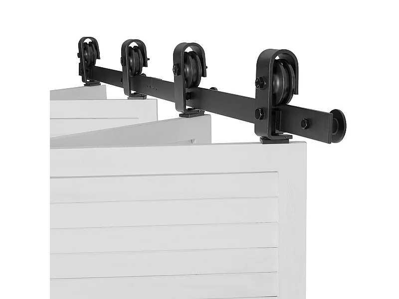 Kit Ferramenta per Porta Fienile Scorrevole Pieghevole SucceBuy 1320,8mm Binario Singolo