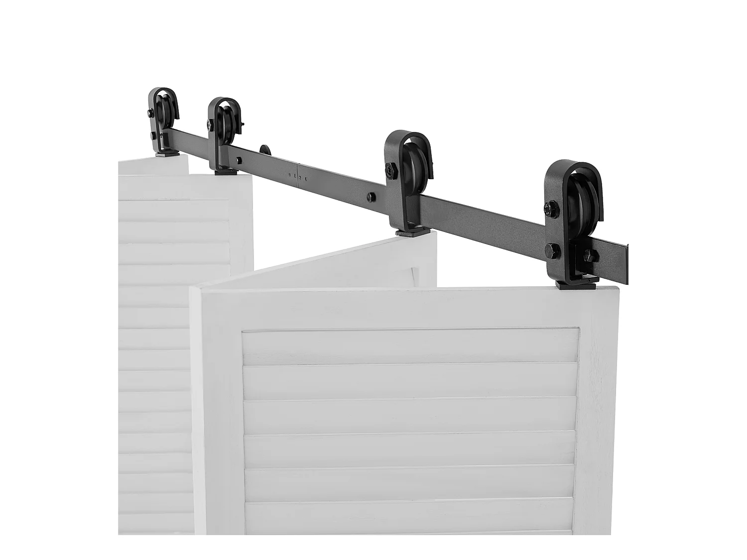 Kit Ferramenta per Porta Fienile Scorrevole Pieghevole SucceBuy 1626 mm Binario Singolo