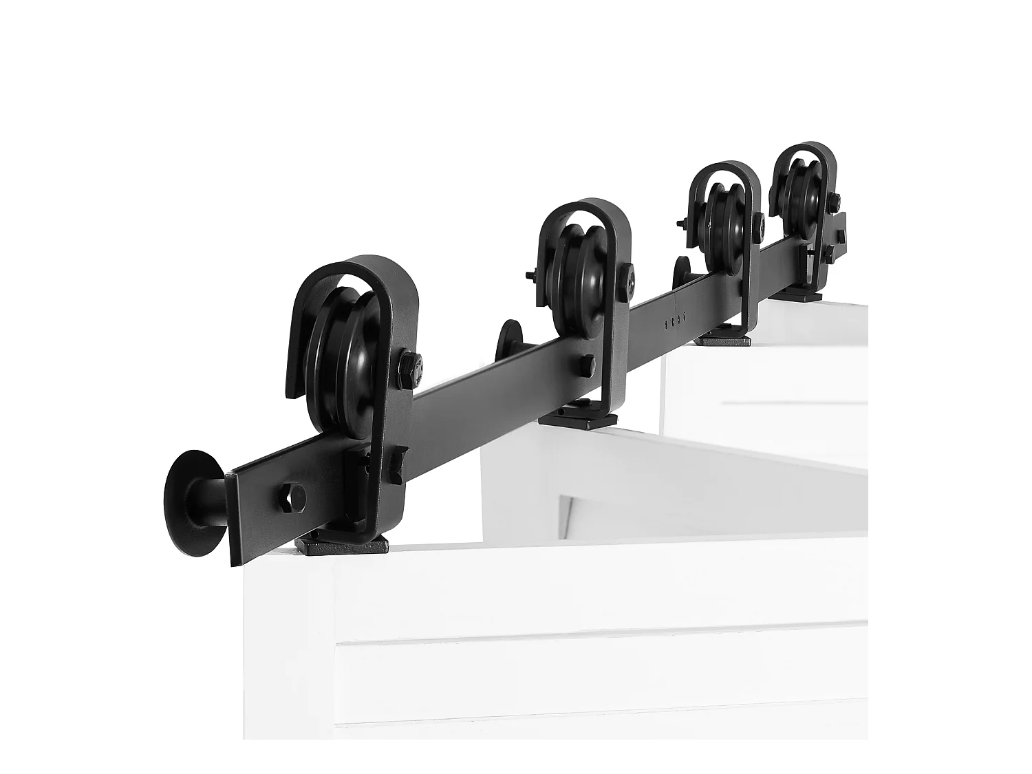 Kit Ferramenta per Porta Fienile Scorrevole Pieghevole SucceBuy 1626 mm Binario Singolo