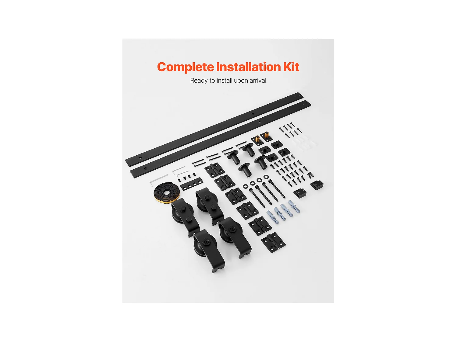 Kit Quincaillerie de Porte Grange Coulissante Pliante SucceBuy 1626 mm Rail Simple