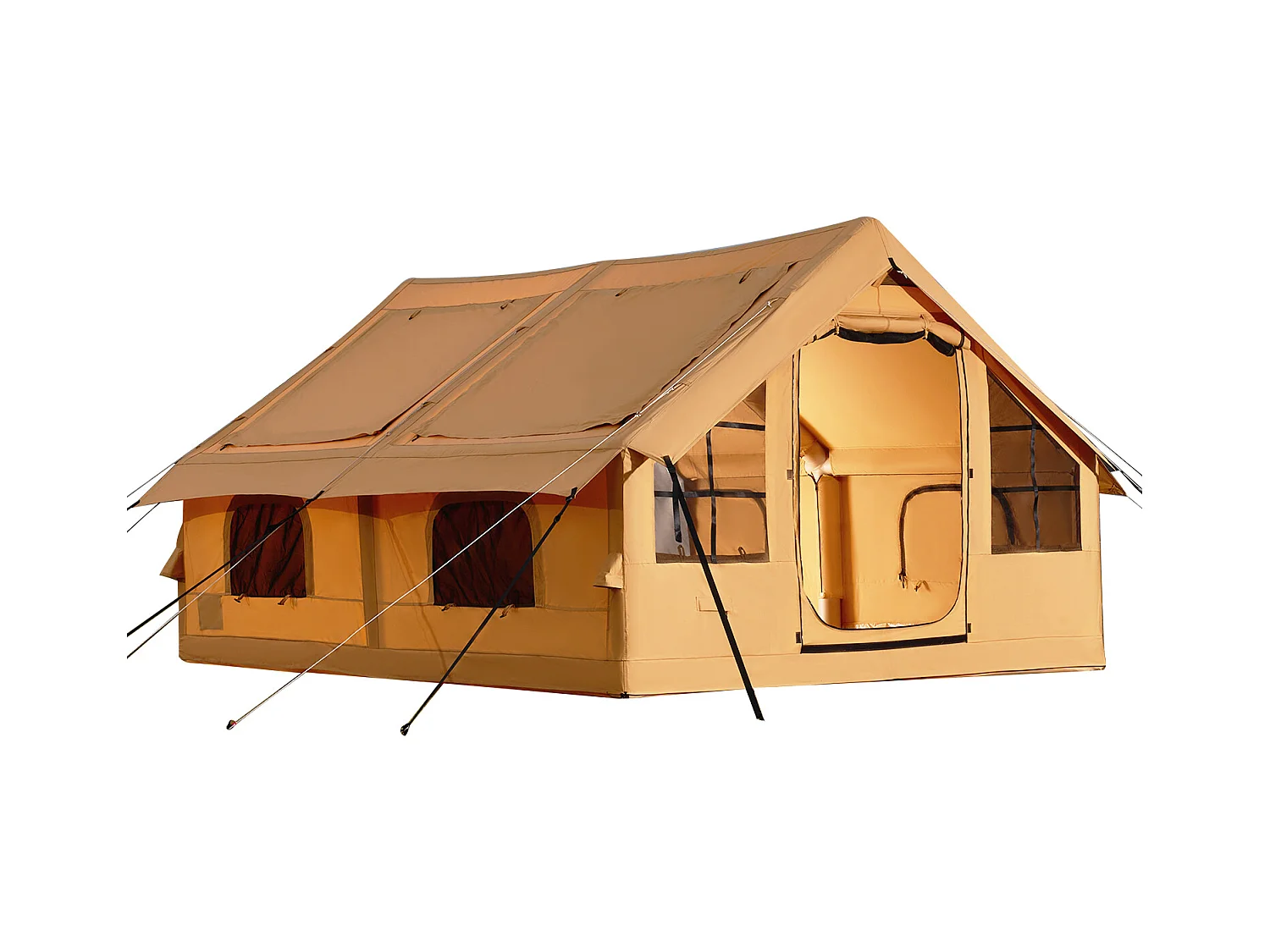 Tente de Camping Gonflable Glamping SucceBuy pour 5 à 8 Personnes avec Pompe, Dimensions du produit (L x l x H) : 4 x 3 x 2,2