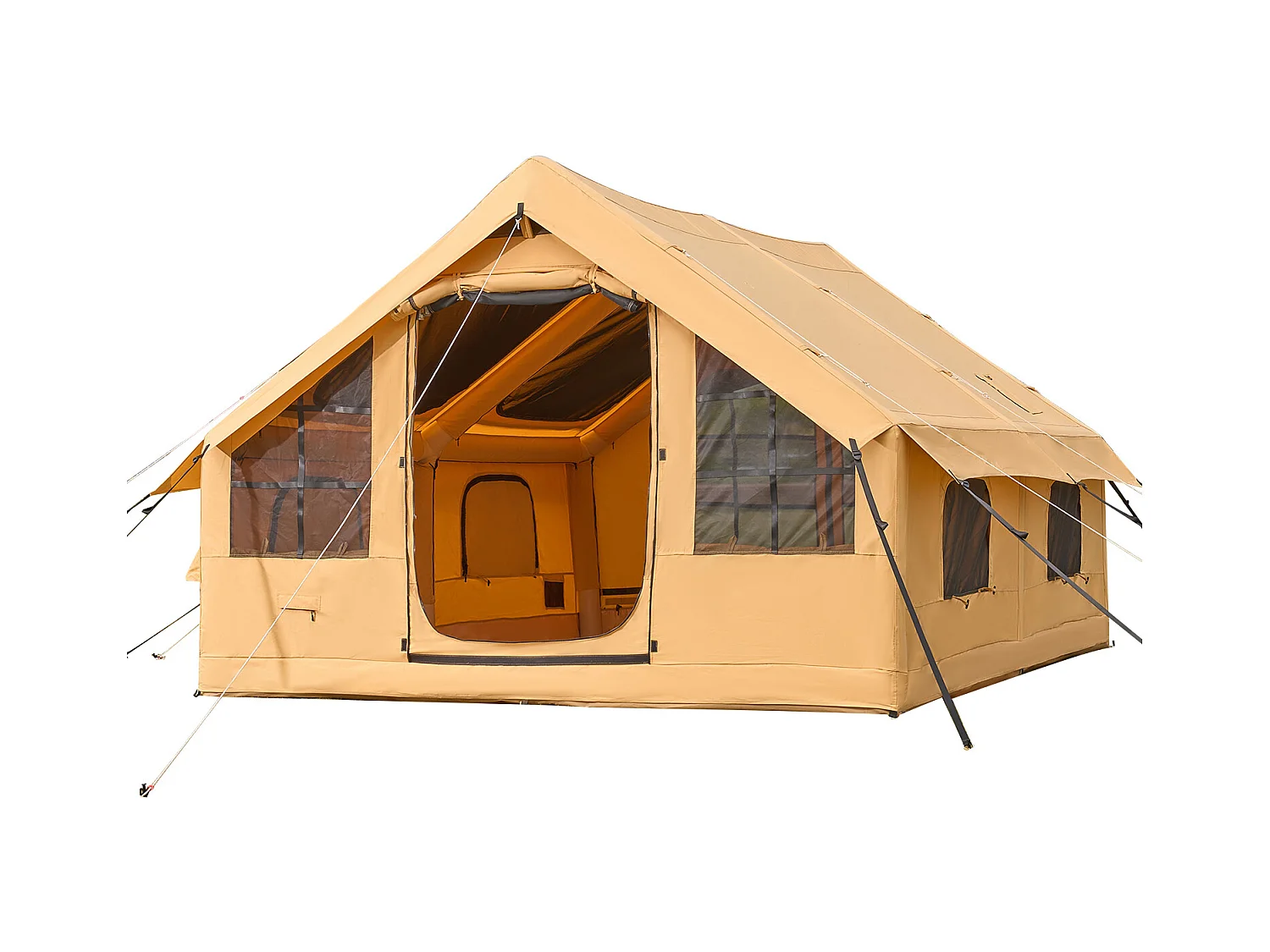 Tente de Camping Gonflable Glamping SucceBuy pour 5 à 8 Personnes avec Pompe, Dimensions du produit (L x l x H) : 4 x 3 x 2,2